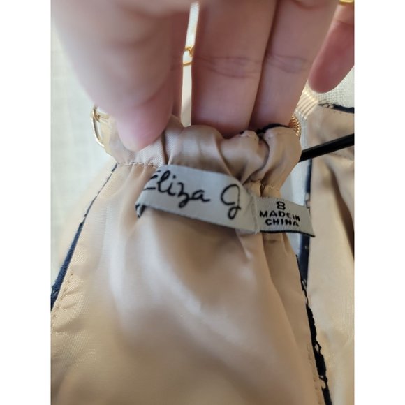 Eliza J Navy Blue Halter Dress, size 8 - Picture 5 of 6